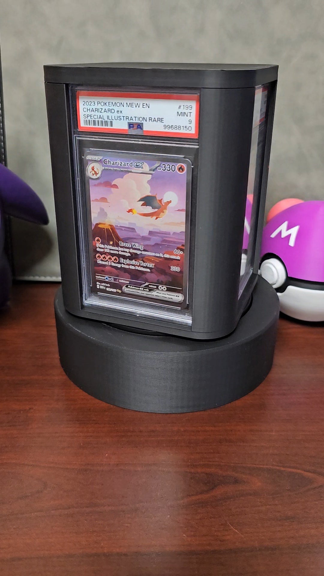 TCG Graded Card Rotating Display Box