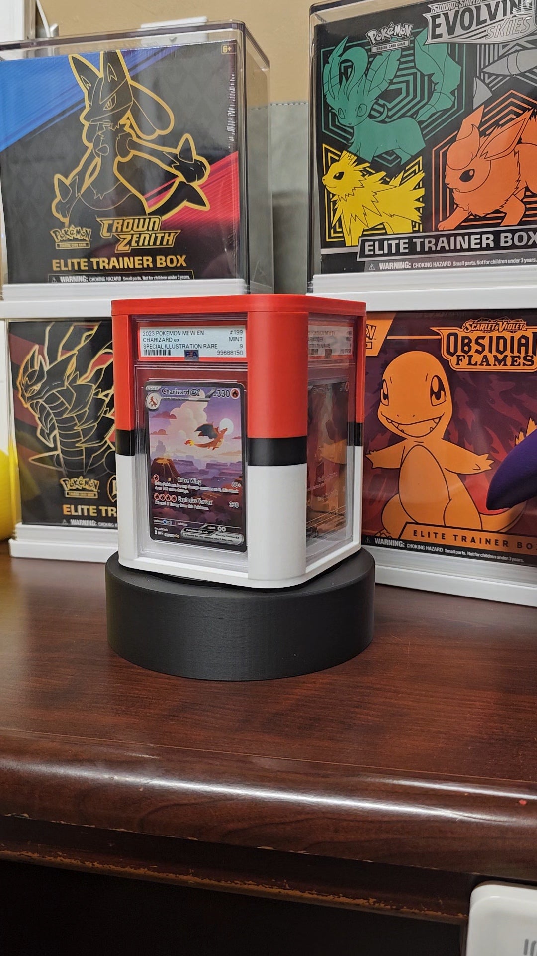 TCG Graded Card Rotating Display Box